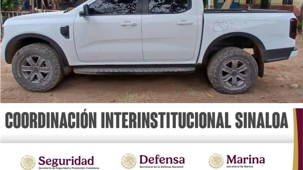 Aseguran vehículo robado en el Campo El Diez, en Culiacán