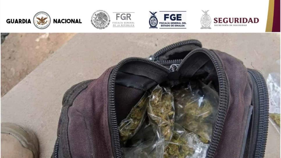 Aseguran droga en mochila en la sindicatura de Costa Rica de Culiacán