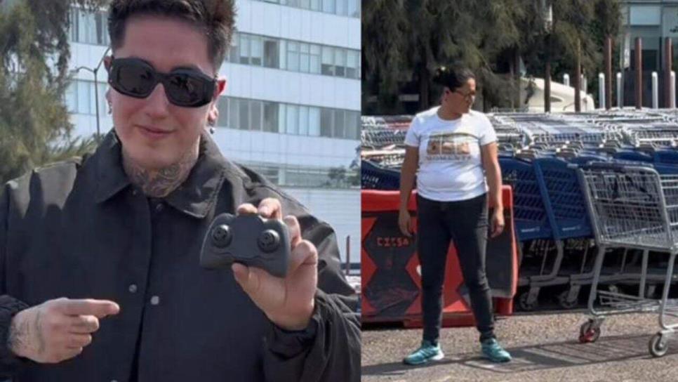 Influencer sorprende con carrito de supermercado a control remoto y se vuelve viral | VIDEO