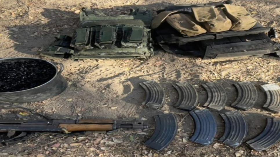 Militares aseguran armas y municiones en zona rural de Mazatlán