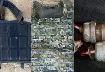 Ejército decomisa arsenal y equipo táctico en operativo en Baymena, Choix