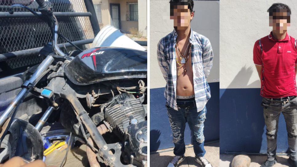 Dos civiles con arma de fuego fueron detenidos en una motocicleta