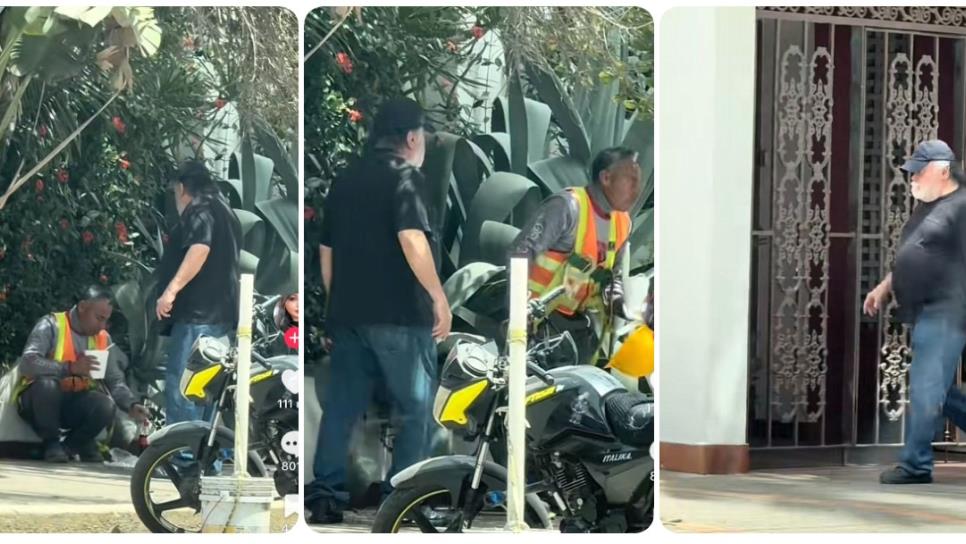 Extranjero genera polémica e indignación en Mazatlán por correr a albañil de una banqueta mientras comía Extranjero genera polémica e indignación en Mazatlán por correr a albañil de una banqueta mientras comía