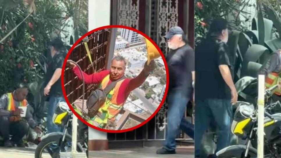 Él es el albañil más famoso de Mazatlán; lo corren de una banqueta mientras comía y explotan las redes Él es el albañil más famoso de Mazatlán; lo corren de una banqueta mientras comía y explotan las redes