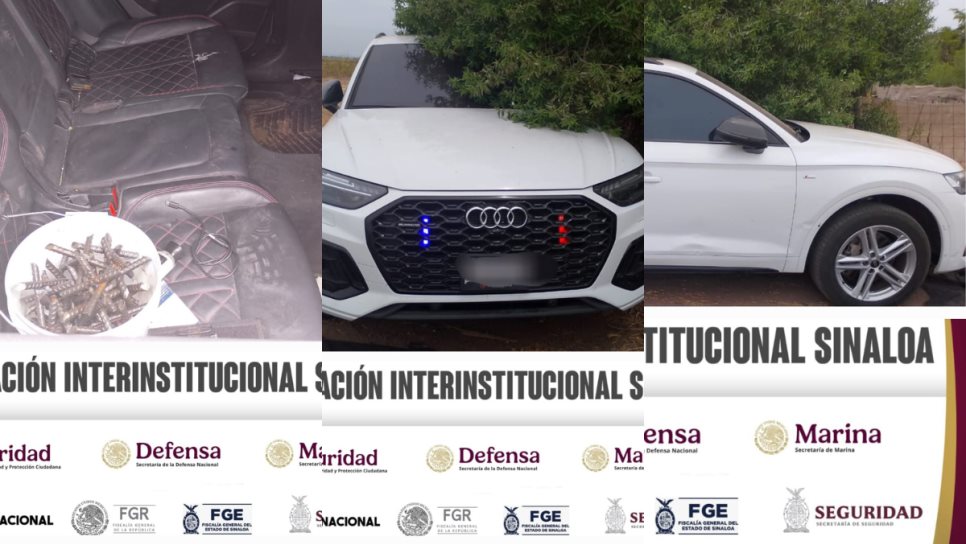Aseguran un Audi robado, con poncha llantas y cargadores en Navolato Aseguran un Audi robado, con poncha llantas y cargadores en Navolato