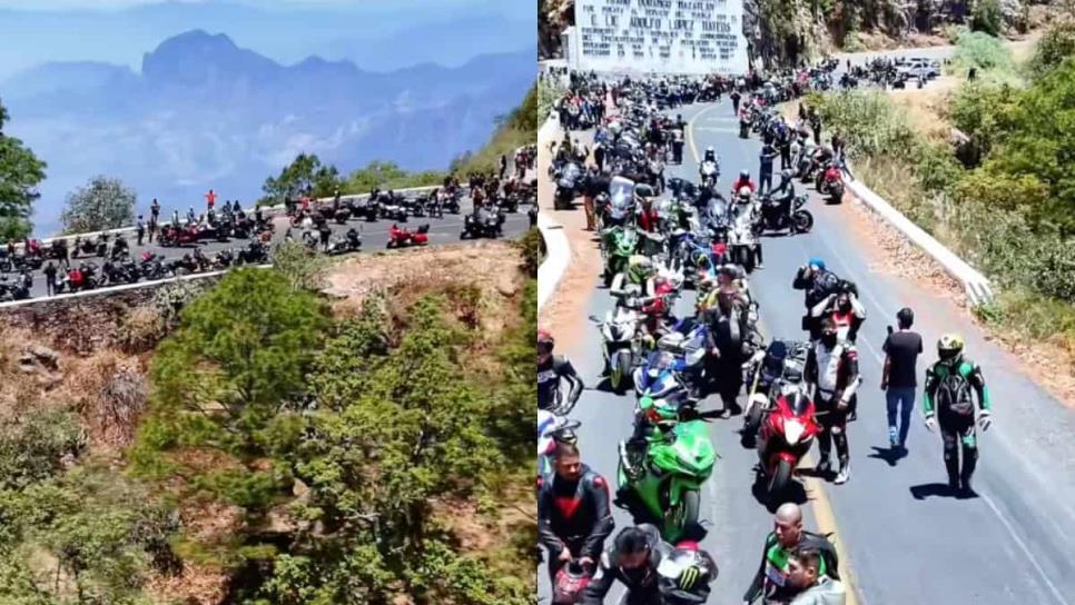 Así cruzan los bikers el Espinazo del Diablo rumbo a la Semana de la Moto Mazatlán | VIDEO Así cruzan los bikers el Espinazo del Diablo rumbo a la Semana de la Moto Mazatlán | VIDEO