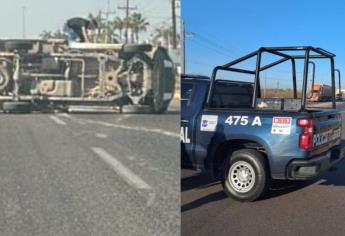 Un camión de frituras vuelca sobre la carretera a Eldorado