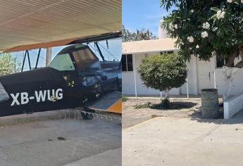 Balean tres avionetas y la base de la pista La Luna, en la sindicatura de Villa Juárez, Navolato