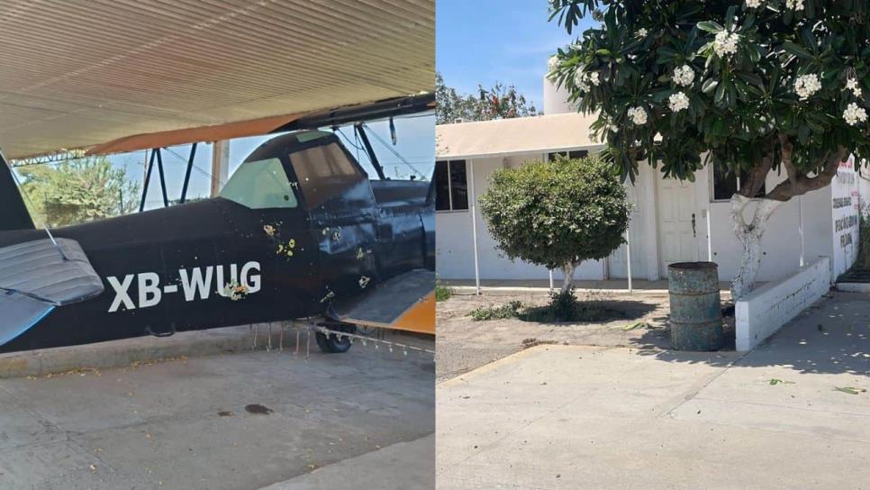 Balean tres avionetas y la base de la pista La Luna, en la sindicatura de Villa Juárez, Navolato Balean tres avionetas y la base de la pista La Luna, en la sindicatura de Villa Juárez, Navolato