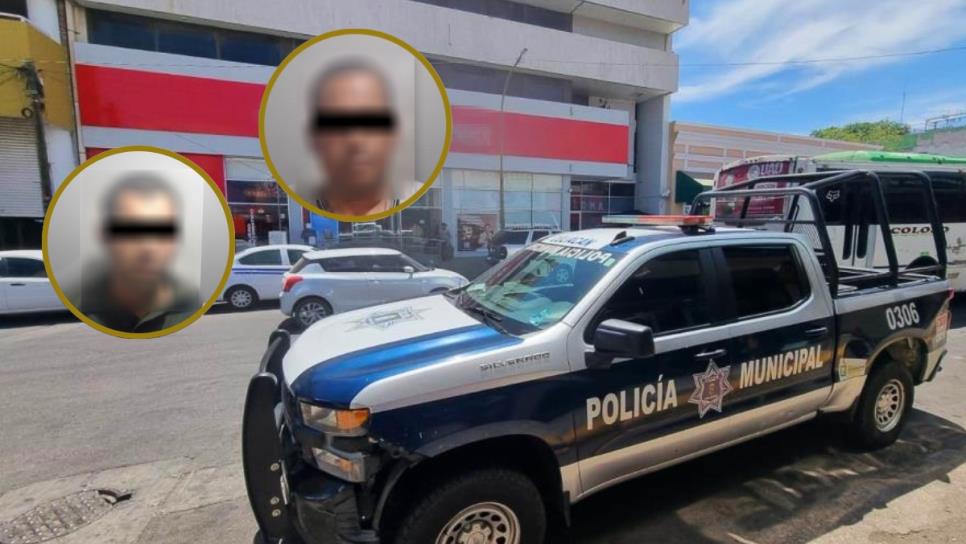 Detienen a dos presuntos responsables de robo a comercios en el centro de Culiacán Detienen a dos presuntos responsables de robo a comercios en el centro de Culiacán