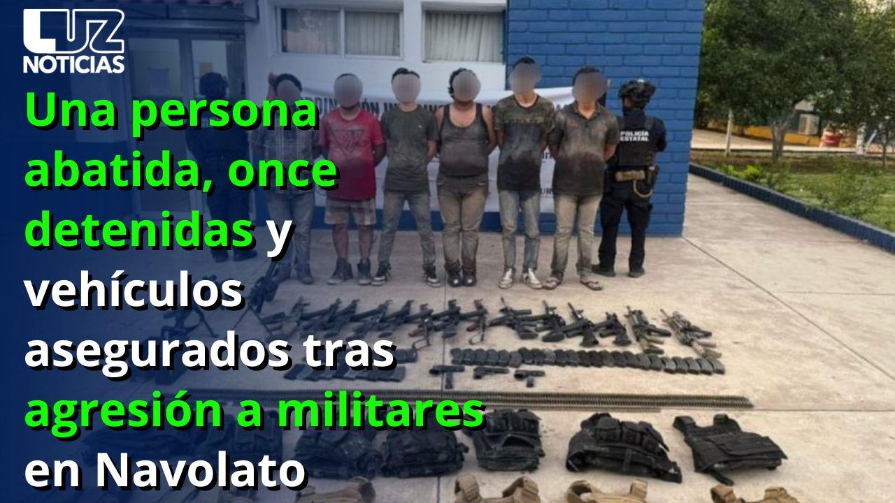Una persona abatida, once detenidas y vehículos asegurados tras agresión a militares en Navolato