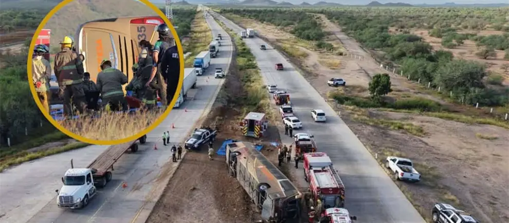 Dos niñas y tres mujeres, entre los fallecidos en camionazo de Tufesa en Sonora