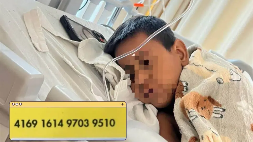 El niño lucha por salvar si vida con una enfermedad que lo aqueja desde hace tiempo.