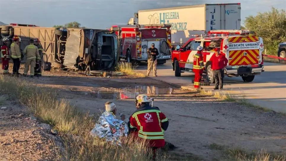 El trágico accidente se registró en el kilómetro 234 de la carretera Internacional México 15. FOTO: Luz Noticias.