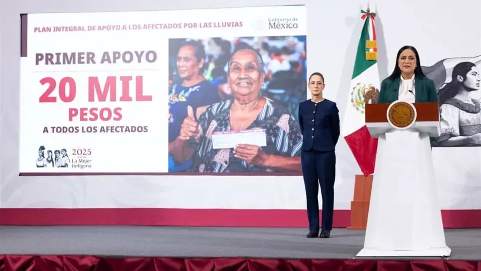 FOTO: Apoyo a damnificados por las lluvias de octubre 2025, ¿cuándo, en donde y de a cuanto?