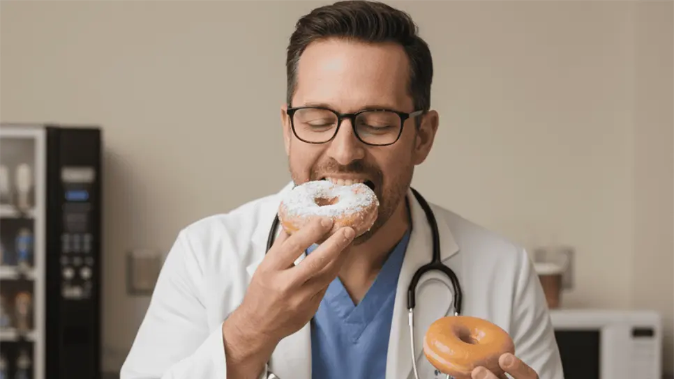 Este jueves, los médicos podrán disfrutar gratis una deliciosa dona glaseada de Krispy Kreme. (FOTO: Gemini).