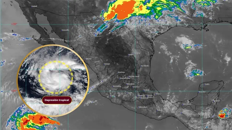Se forma la depresión tropical Dieciocho-E en el Pacífico