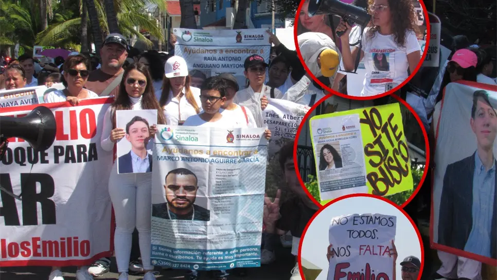 Marchan en Mazatlán por localización de Carlos Emilio Galván y más desaparecidos