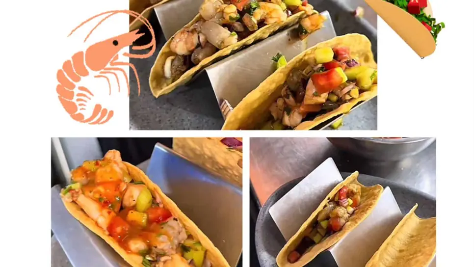 Los tacos de camarón que debes probar.