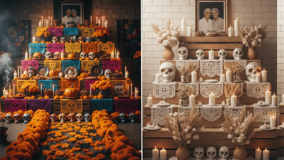 La diferencia entre el altar tradicional y el minimalista salta a la vista. (FOTO: Gemini).