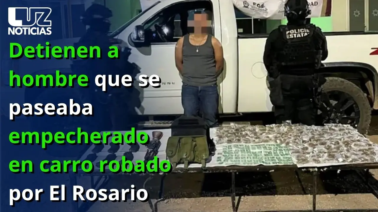 Detienen a hombre que se paseaba empecherado en carro robado por El Rosario Detienen a hombre que se paseaba empecherado en carro robado por El Rosario