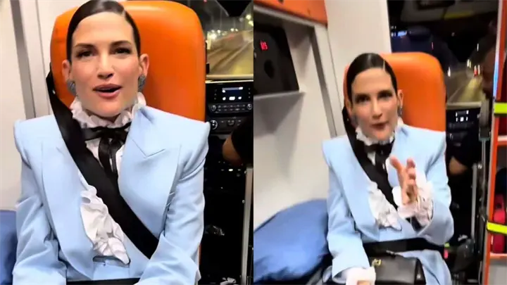 Natalia Jiménez utiliza ambulancia para trasladarse a fiesta de Carlos Rivera y genera polémica | VIDEO Natalia Jiménez utiliza ambulancia para trasladarse a fiesta de Carlos Rivera y genera polémica | VIDEO