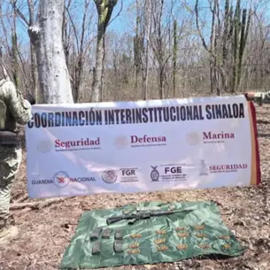 Militares aseguran un arma larga cargadores y municiones en Elota