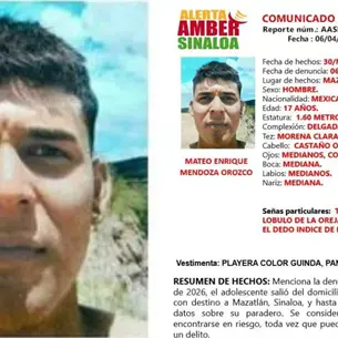 Buscan a menor de edad; salió de Coahuila a Mazatlán y no se sabe de él desde el 30 de marzo Buscan a menor de edad; salió de Coahuila a Mazatlán y no se sabe de él desde el 30 de marzo