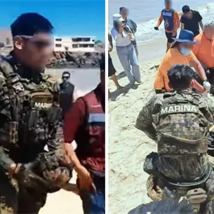 Así rescató la Marina a dos menores en playa de San Felipe, BC | VIDEO Así rescató la Marina a dos menores en playa de San Felipe, BC | VIDEO
