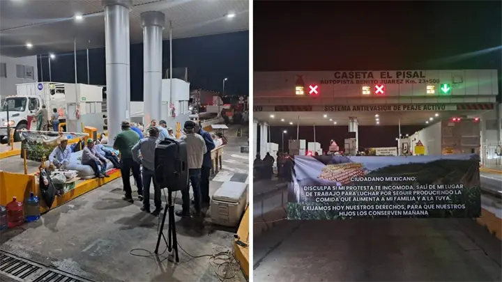 Productores permanecerán en casetas sin realizar bloqueos, esperan pago de apoyos