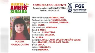 Desaparece niña de 6 años en Sinaloa municipio; activan búsqueda urgente