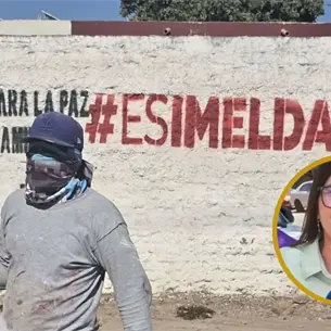 Roxana Rubio exhibe “pintabardas” en Guasave con mensaje “#EsImelda” y anuncia nuevas denuncias