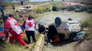 Aparatoso accidente en Ruiz Cortines deja seis heridos tras volcadura de vagoneta