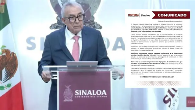 Morena Sinaloa respalda la licencia de Rubén Rocha Moya y el nombramiento de Yeraldine Bonilla