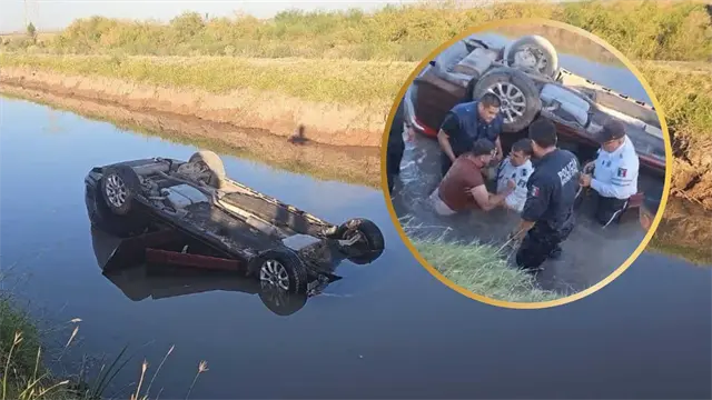 Policías y tránsitos de Ahome rescatan a joven en canalazo; se salva de morir ahogado Policías y tránsitos de Ahome rescatan a joven en canalazo; se salva de morir ahogado