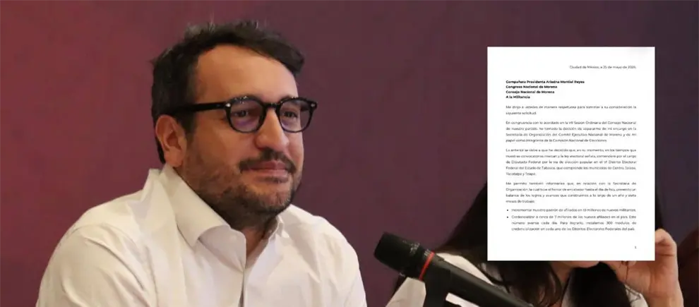 Andrés López Beltrán renuncia a la Secretaría de Organización de Morena; buscará diputación en Tabasco Andrés López Beltrán renuncia a la Secretaría de Organización de Morena; buscará diputación en Tabasco