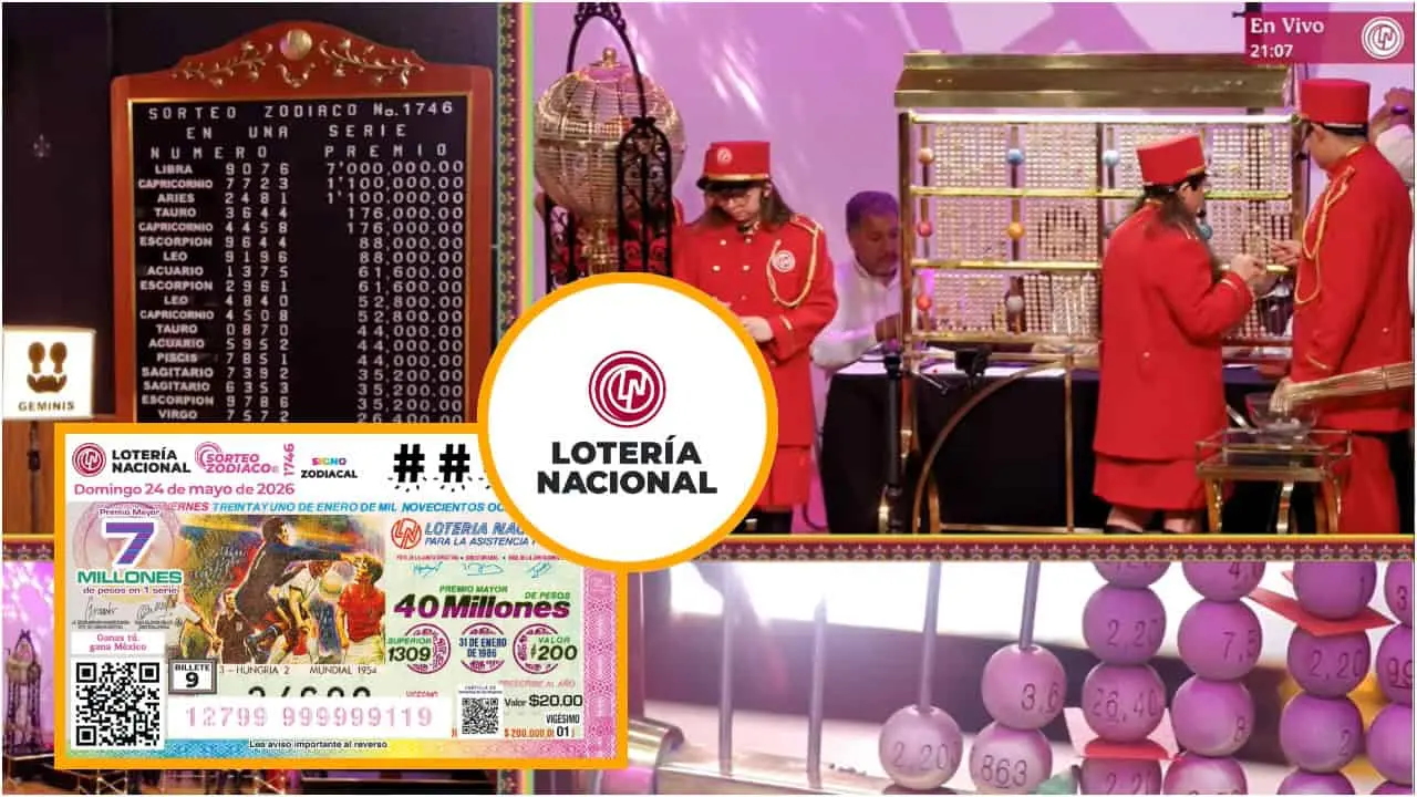 Lotería Nacional: Resultados y signos ganadores del Sorteo Zodiaco 1746 del 24 de mayo Lotería Nacional: Resultados y signos ganadores del Sorteo Zodiaco 1746 del 24 de mayo