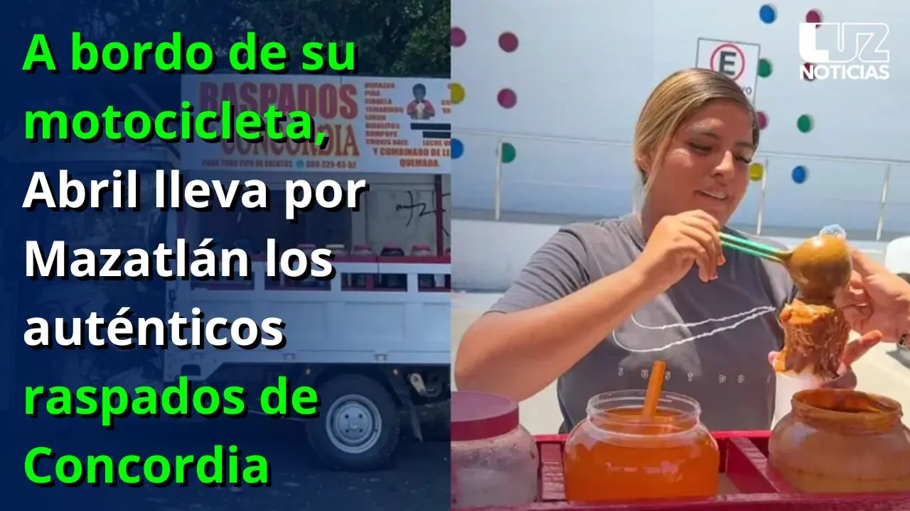 A bordo de su motocicleta, Abril lleva por Mazatlán los auténticos raspados de Concordia
A bordo de su motocicleta, Abril lleva por Mazatlán los auténticos raspados de Concordia