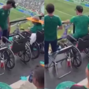Mundial 2026: Aficionado en zona para personas con discapacidad se levanta de su asiento y genera polémica | VIDEO