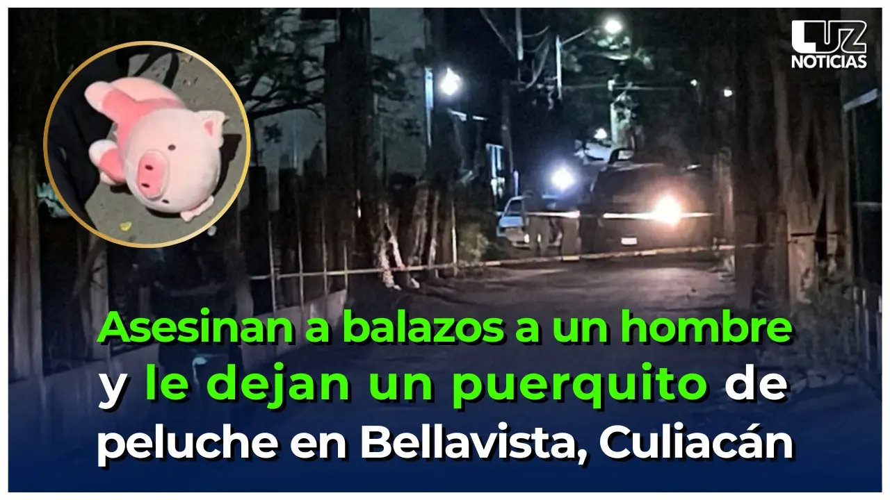 ¡Ya suman 8! Dejan otro puerquito de peluche junto a un hombre ejecutado en Bellavista, Culiacán