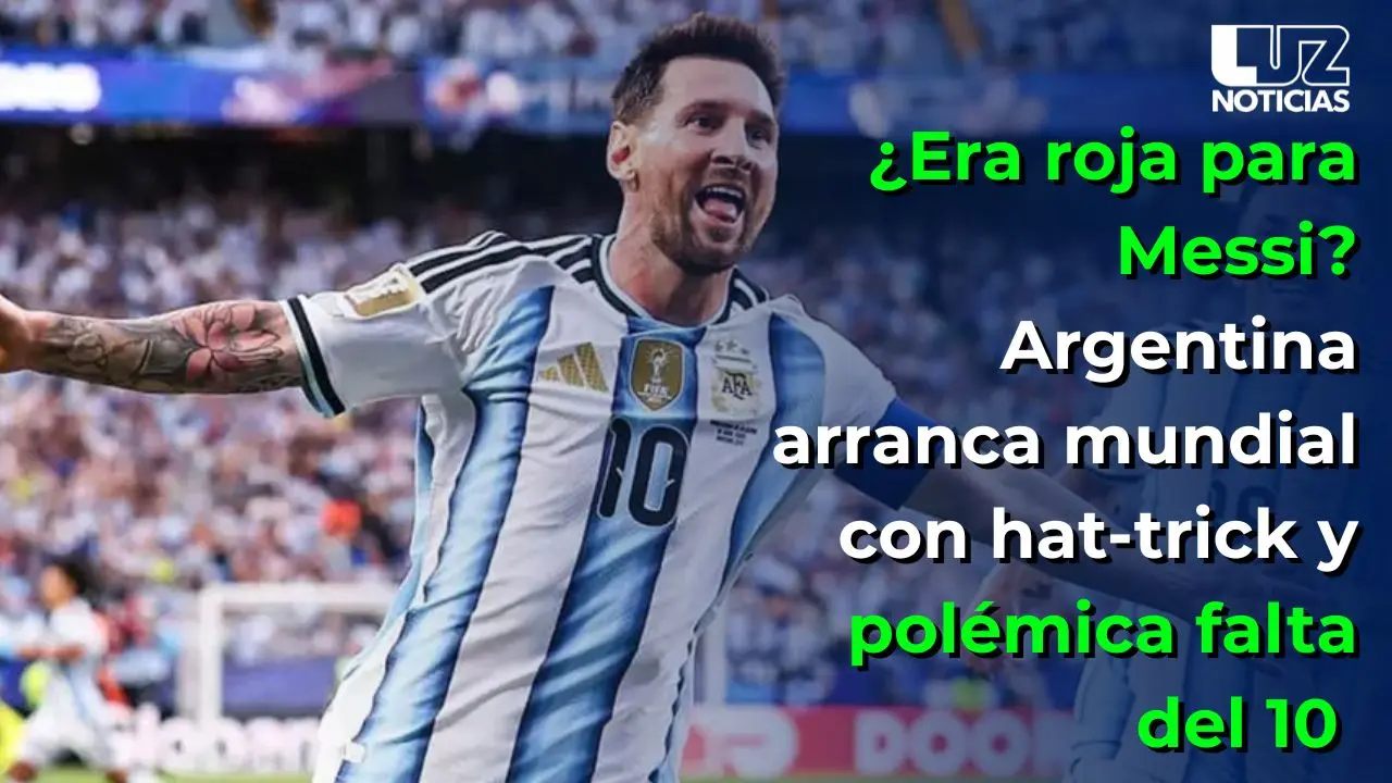 ¿Era roja para Messi? Argentina arranca mundial con hat-trick y polémica falta del 10
