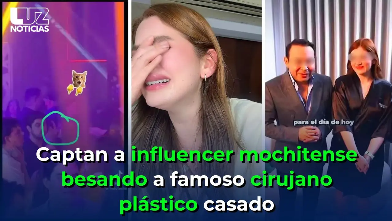 Captan a influencer mochitense besando a famoso cirujano plástico casado
