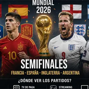 Semifinales Mundial 2026: dónde ver EN VIVO HOY cada juego