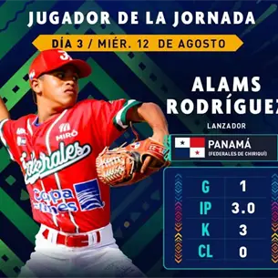 Alams Rodríguez lanza juego perfecto histórico y Panamá vence 15-0 a Puerto Rico en la  Serie del Caribe Kids 2026