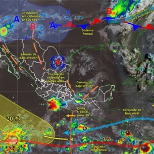 Lluvias intensas de hasta 150 mm en estos estados hoy 20 de agosto Lluvias intensas de hasta 150 mm en estos estados hoy 20 de agosto