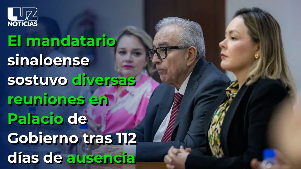El mandatario sinaloense sostuvo diversas reuniones en Palacio de Gobierno tras 112 días de ausencia El mandatario sinaloense sostuvo diversas reuniones en Palacio de Gobierno tras 112 días de ausencia