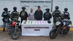 ¡Andaban bien cargados! En El Rosario detienen a dos hombres con armas y droga