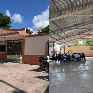 Denuncian que secundaria de León Fonseca inicia clases sin luz; alumnos se desmayan por el calor