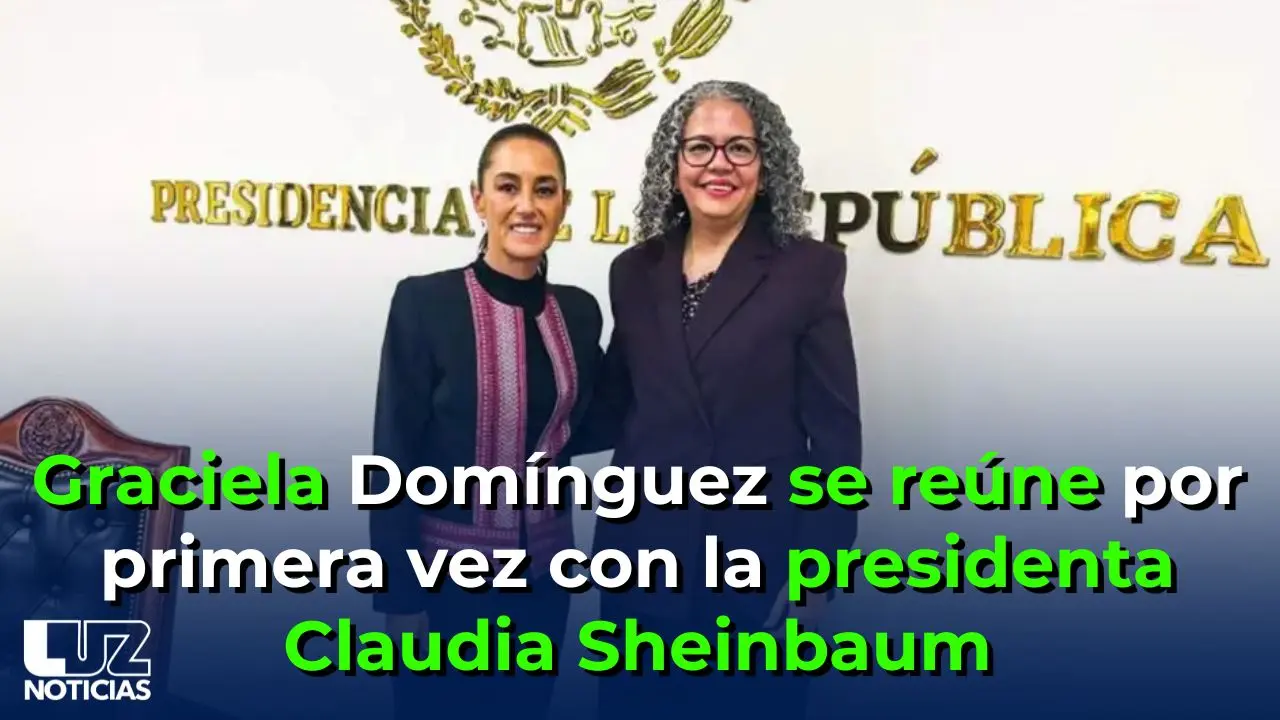 Graciela Domínguez se reúne por primera vez con la presidenta Claudia Sheinbaum
Graciela Domínguez se reúne por primera vez con la presidenta Claudia Sheinbaum