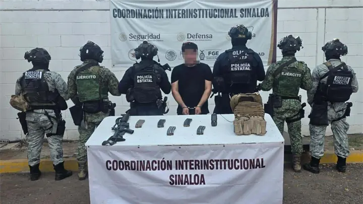 Detienen a civil armado tras agresión a autoridades en Culiacán